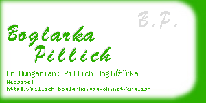 boglarka pillich business card